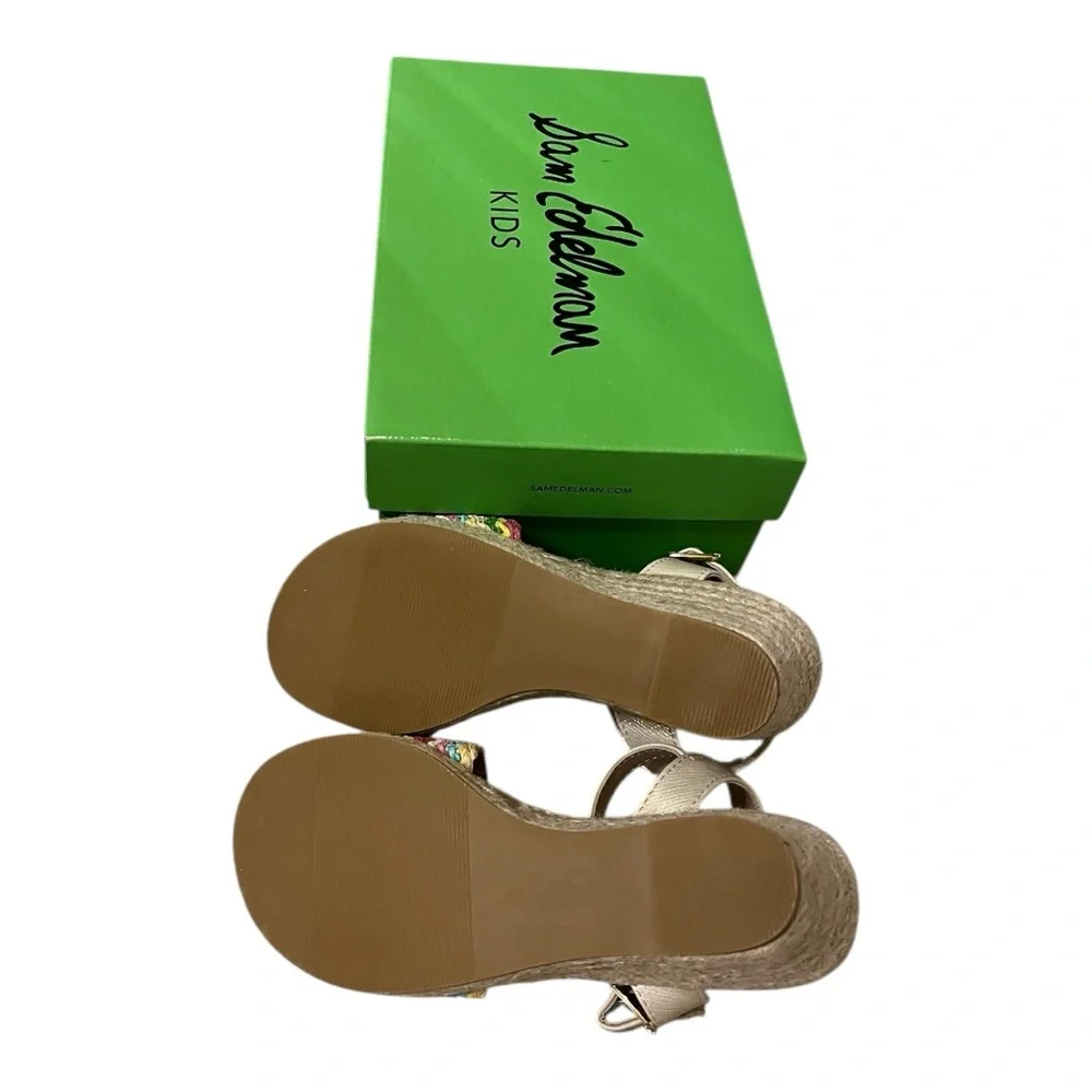 Sam Edelman Kids Lucia Band Espadrille Wedge Sandals – Multicolor – Size 2 – NWT